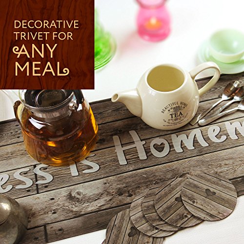 Rustic Wood Table Runner - Heat Resistant, Anti Slip
