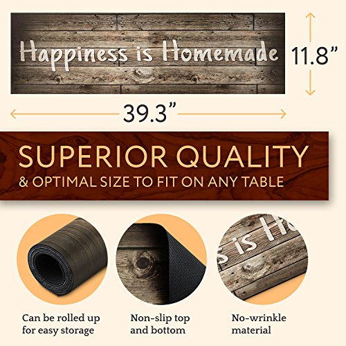 Rustic Wood Table Runner - Heat Resistant, Anti Slip