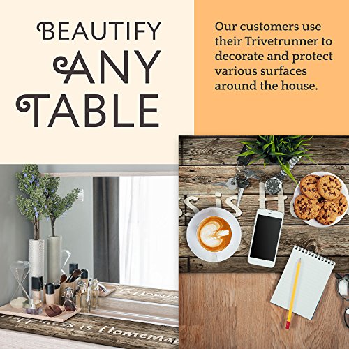 Rustic Wood Table Runner - Heat Resistant, Anti Slip