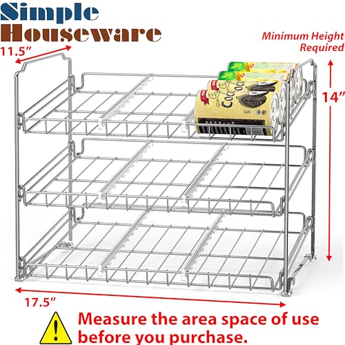 SimpleHouseware Stackable Can Rack Organizer, Chrome