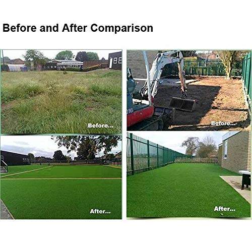PET GROW PG1-4 Artificial Grass Rug 6.5 FT x10 FT(65 Square FT), Realistic Indoor Outdoor Garden Lawn Landscape Patio Synthetic Turf Mat- Thick Fake Faux Grass