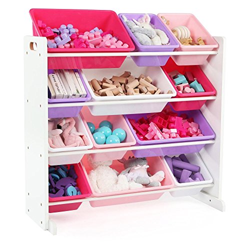 Tot Tutors Kids' Toy Organizer With Storage Bins, Espresso