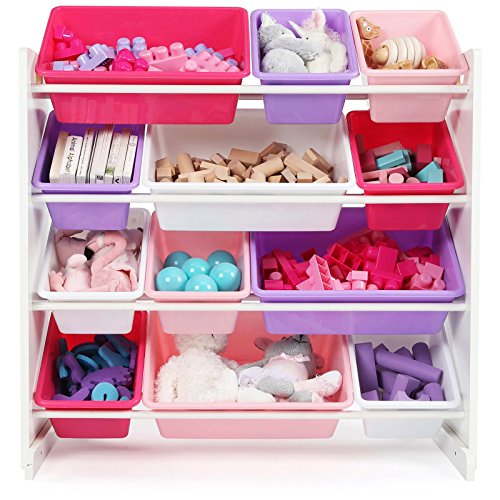 Tot Tutors Kids' Toy Organizer With Storage Bins, Espresso