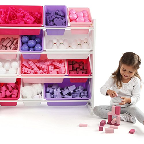 Tot Tutors Kids' Toy Organizer With Storage Bins, Espresso