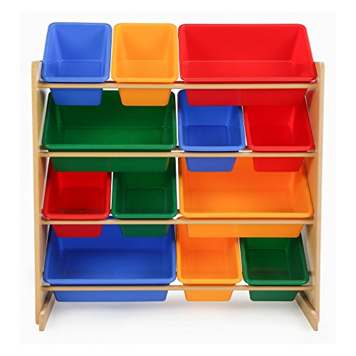 Tot Tutors Kids' Toy Organizer With Storage Bins, Espresso