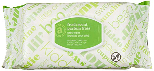 Amazon Elements Baby Wipes, Fresh Scent, Flip-Top Packs