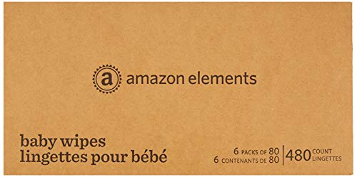 Amazon Elements Baby Wipes, Fresh Scent, Flip-Top Packs