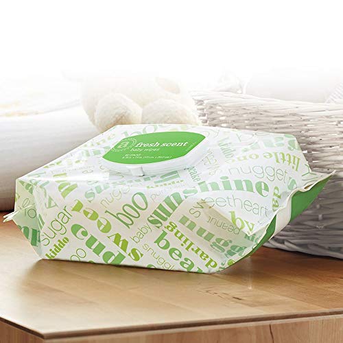 Amazon Elements Baby Wipes, Fresh Scent, Flip-Top Packs