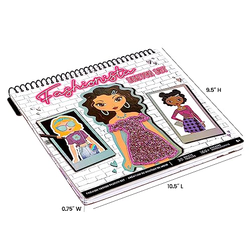 Fashion Angels Fashion Design Sketch Portfolio (11451) Full Size Sketch Book, Fashion Coloring for Kids,Brown/A