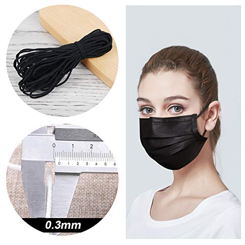 White Braided Elastic Bands for Sewing - 50 Roll