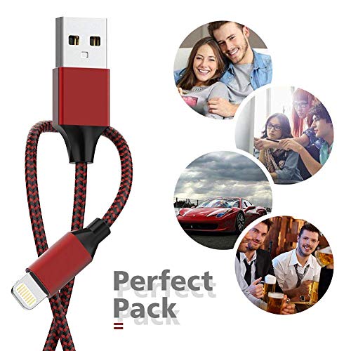 HOVAMP iPhone Charger Cable 5-Pack - Black&Red