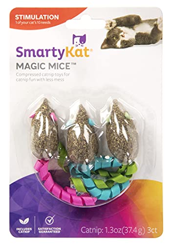 SmartyKat Magic Mice Catnip Ribbon Toys - Set of 3