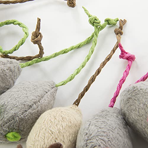 10-Pack SmartyKat Skitter Critters Catnip Cat Toys - Gray/Cream