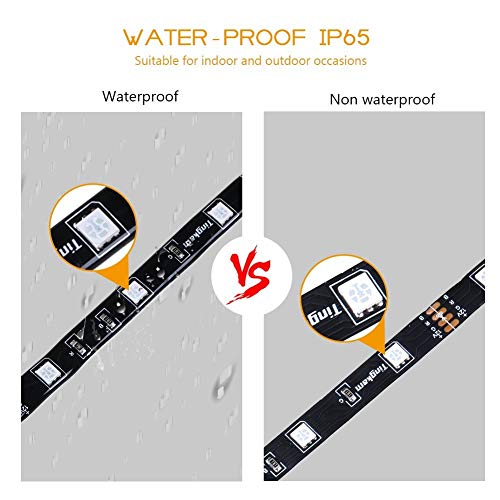 Tingkam Led Strip Lights Kit 32.8 Ft (10m) 300leds Waterproof 5050 SMD RGB LED Flexible Lights with 44key ir Controller and Power Supply for Home,Kitchen,Trucks,Sitting Room and Bedroom Decoration.