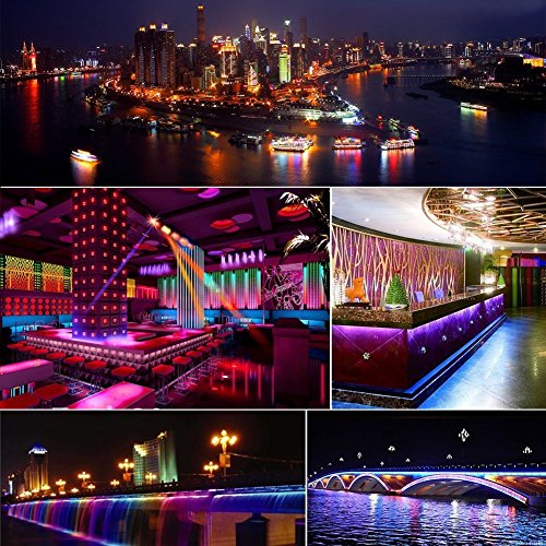 Tingkam Led Strip Lights Kit 32.8 Ft (10m) 300leds Waterproof 5050 SMD RGB LED Flexible Lights with 44key ir Controller and Power Supply for Home,Kitchen,Trucks,Sitting Room and Bedroom Decoration.