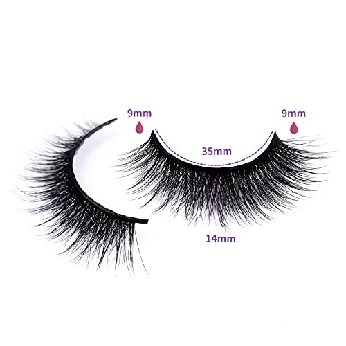 Wleec Beauty 3D Silk Eyelashes Handmade False Eyelash Pack Natural Crisscross Lashes #3D/F41 (15 Pairs/3 Pack)