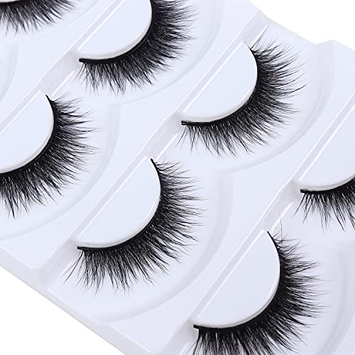 Wleec Beauty 3D Silk Eyelashes Handmade False Eyelash Pack Natural Crisscross Lashes #3D/F41 (15 Pairs/3 Pack)