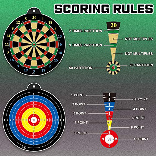 Magnetic Dart Board - 6pcs Magnetic Darts (Red Green Yellow) - Excellent Indoor Game and Party Games - Magnetic Dart Board Toys Gifts for 5 6 7 8 9 10 11 12 Year Old Boy Kids and Adults