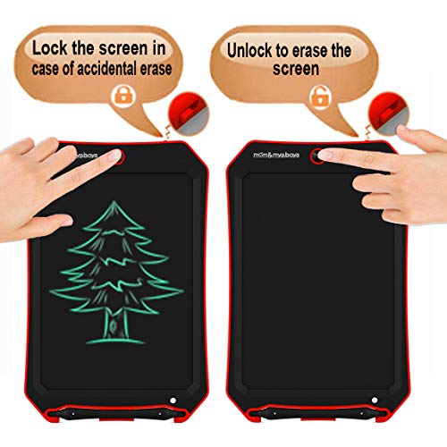 Spring& Writing Tablet for Birthday Gift,Kids Toy 8.5 in LCD Writing Tablet Electronic Writings Pads Drawing Board Gifts for Kids Office Blackboard-Erase Button Lock Included ï¼Red-dï¼