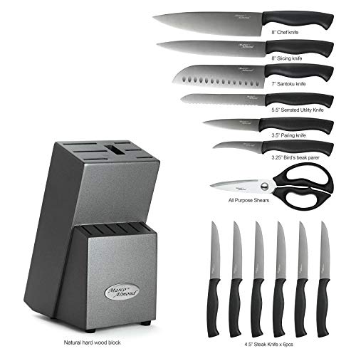 Black Titanium Knife Set - 14 Pieces
