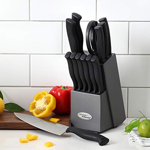 Black Titanium Knife Set - 14 Pieces