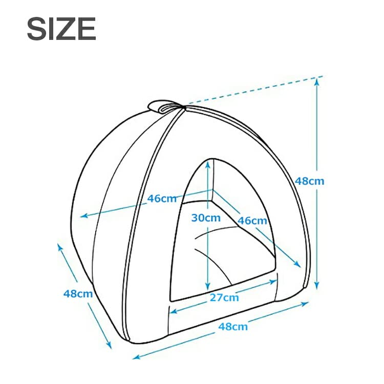 Linen Tent Bed for Pets - Gray Lattice, X-Large