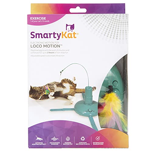 SmartyKat Loco Motion Teaser Wand Toy - Blue