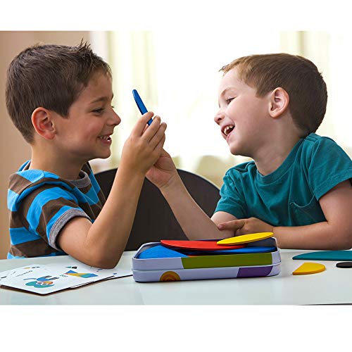 LiKee Wooden Pattern Blocks Animals Jigsaw Puzzle Sorting and Stacking Games Montessori Educational Toys for Toddlers Kids Boys Girls Age 3+ Years Old (36 Shape Pieces& 60 Design Cards in Iron Box)