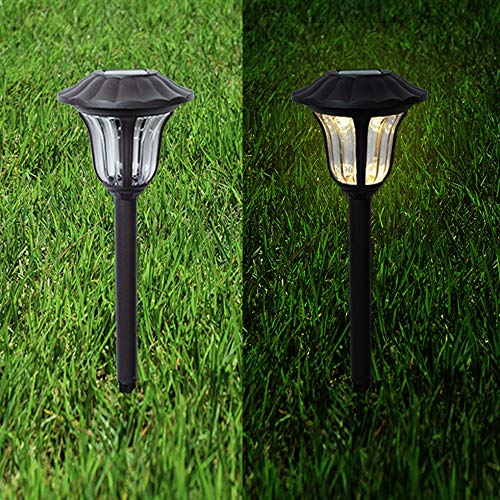 UNNYLLY Solar Pathway Lights Landscape Lights Outdoor Bright Warm Yellow Solar Powered LED Garden Lights for Lawn, Patio, Yard,8Pack