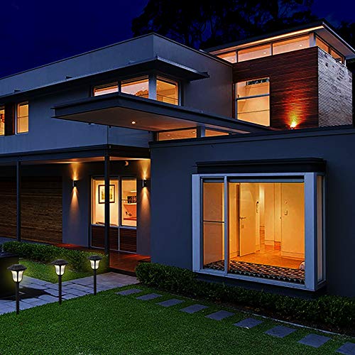 UNNYLLY Solar Pathway Lights Landscape Lights Outdoor Bright Warm Yellow Solar Powered LED Garden Lights for Lawn, Patio, Yard,8Pack