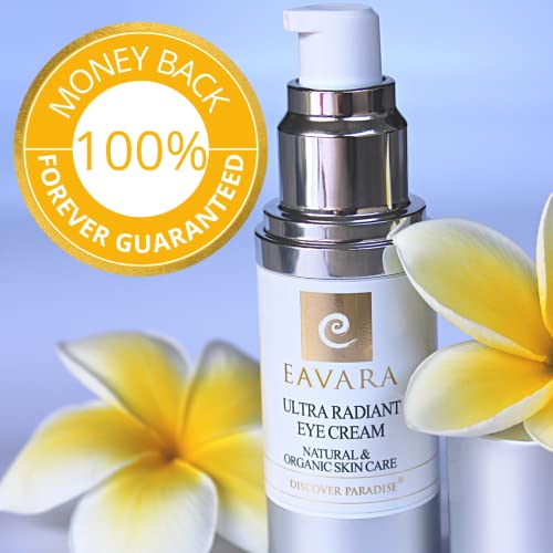 Organic Anti Aging Eye Cream - 1 oz Award Winning Eye Serum for Wrinkles, Fine Lines and Puffiness - Natural Skin Care with Aloe Vera, Jojoba Oil, Witch Hazel, Vitamin E, Hyaluronic Acid