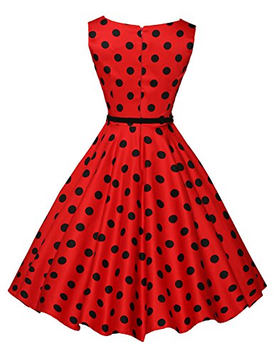 Polka Dot 1950's Vintage Wiggle Dresses A-Line Size XL F-7
