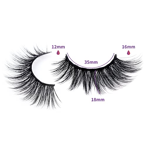 Wleec Beauty 3D Silk Lashes Handmade Dramatic False Eyelash Pack #3D/F15 (15 Pairs/3 Pack)