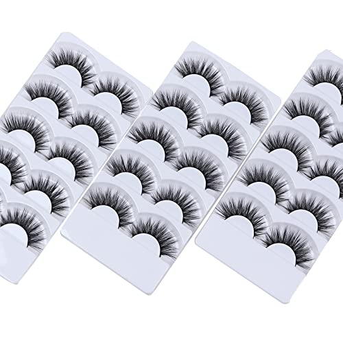 Wleec Beauty 3D Silk Lashes Handmade Dramatic False Eyelash Pack #3D/F15 (15 Pairs/3 Pack)