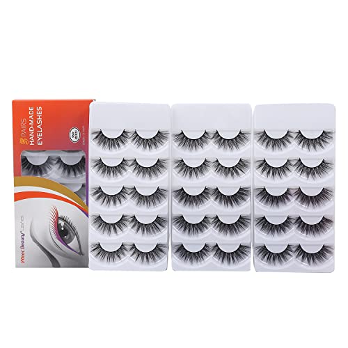Wleec Beauty 3D Silk Lashes Handmade Dramatic False Eyelash Pack #3D/F15 (15 Pairs/3 Pack)