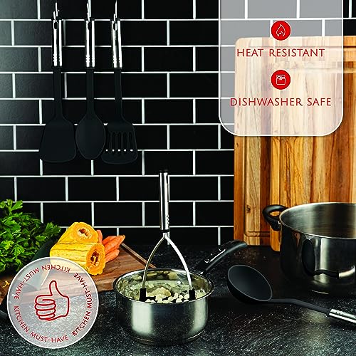 Kitchen Utensil Set 24 Nylon and Stainless Steel Utensil Set, Non-Stick and Heat Resistant Cooking Utensils Set, Best Kitchen Tools, Useful Pots and Pans Accessories and Kitchen Gadgets