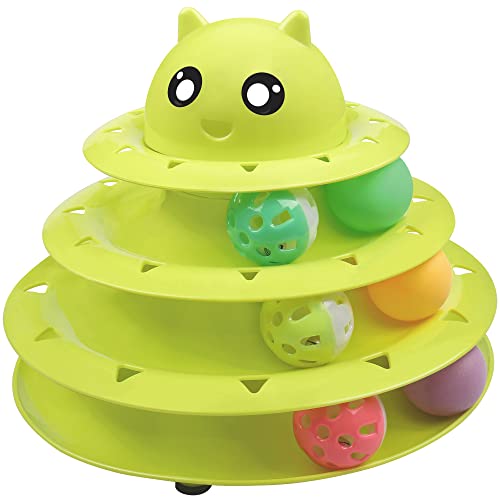 Interactive Cat Toy Roller with Colorful Balls - 3 Levels