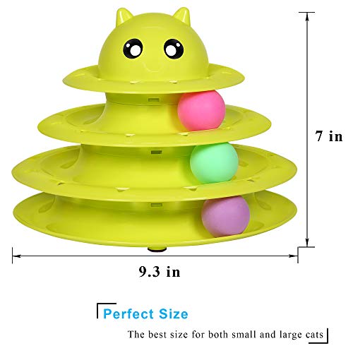 Interactive Cat Toy Roller with Colorful Balls - 3 Levels