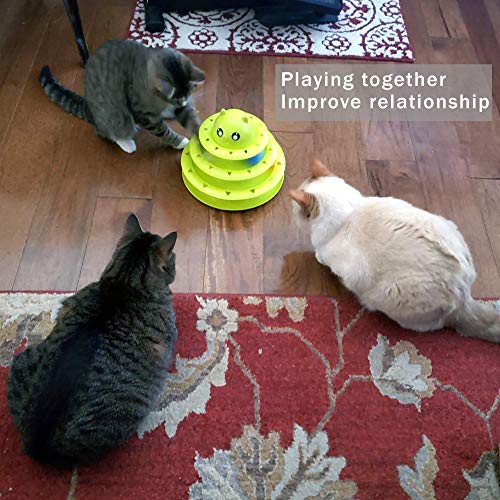 Interactive Cat Toy Roller with Colorful Balls - 3 Levels