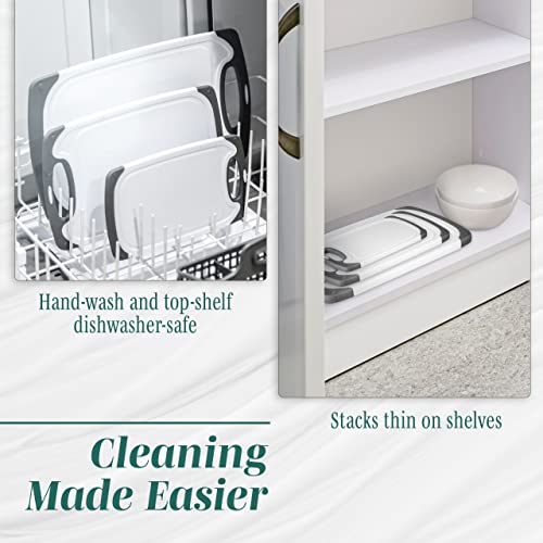 3-Pack Non Slip Cutting Boards - Reversible, Black - Kitchen Toys