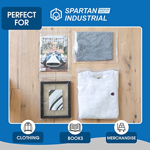 Spartan Industrial - 13â X 18â (100 Count) 2 Mil Clear Reclosable Zip Plastic Poly Bags with Resealable Lock Seal Zipper