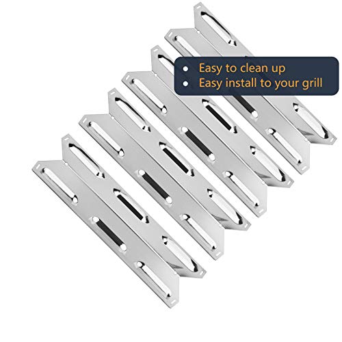 Zljiont Heat Plate Replacement for Charbroil 640-01303702-3 and Kenmore 146.16222010, (4-Pack) Stainless Steel Grill Heat Plate Cooking Replacement Parts for Patio, Lawn & Garden Grills Outdoor