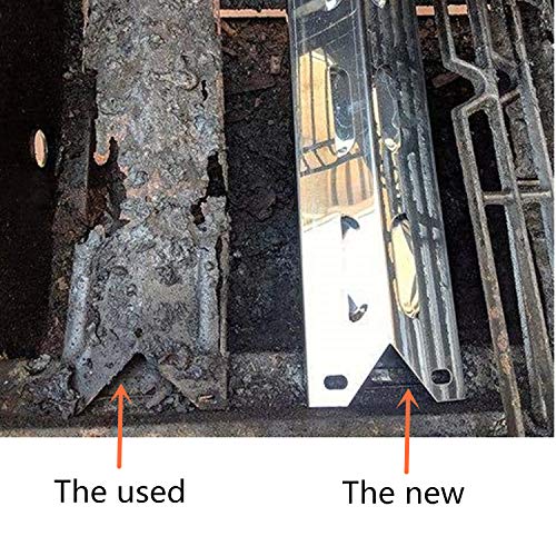 Zljiont Heat Plate Replacement for Charbroil 640-01303702-3 and Kenmore 146.16222010, (4-Pack) Stainless Steel Grill Heat Plate Cooking Replacement Parts for Patio, Lawn & Garden Grills Outdoor