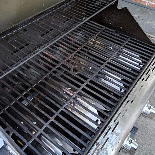 Zljiont Heat Plate Replacement for Charbroil 640-01303702-3 and Kenmore 146.16222010, (4-Pack) Stainless Steel Grill Heat Plate Cooking Replacement Parts for Patio, Lawn & Garden Grills Outdoor