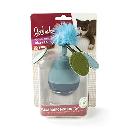 Petlinks Electronic Motion Cat Toys, Dizzy Thing, Blue (49694)