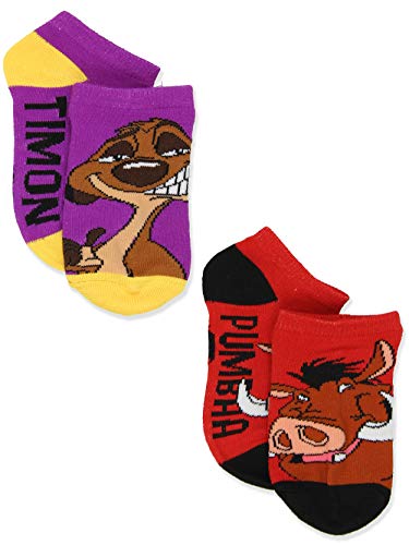 Disney The Lion King Boy's Girl's Toddler Teen Adult's 6 pack Socks Set (Shoe: 10-4 (Sock: 6-8), Blue/Multi)