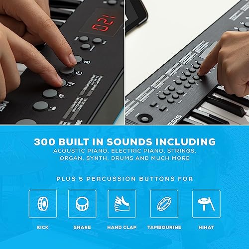 32-Key Electric Keyboard Digital Piano with Speakers, 300 Sounds