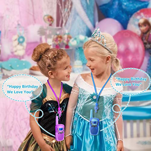 Kids Walkie Talkies with Detachable Lanyard and Flashlight