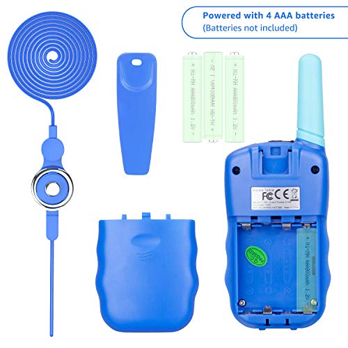 Kids Walkie Talkies with Detachable Lanyard and Flashlight