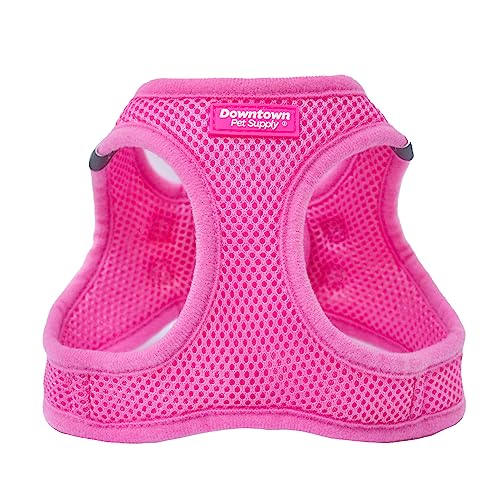 Small Pink Step-In Dog Harness with Reflective Trim